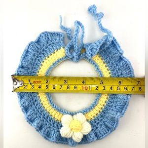 Hand crocheted pet collar